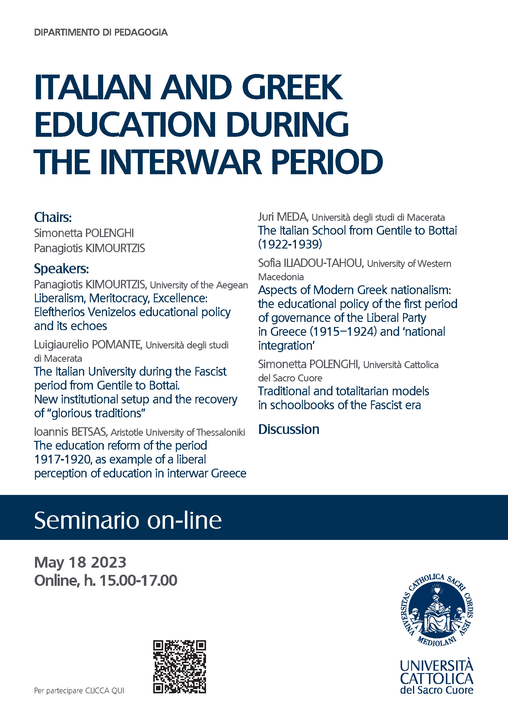 Locandina A3 Italian and Greek education